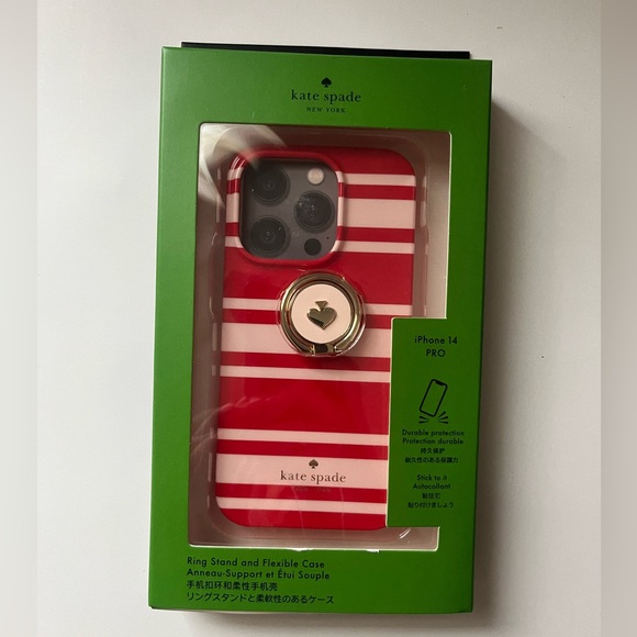 New Kate Spade Sailing Stripe iPhone Stability Ring Case - Picture 3 of 8
